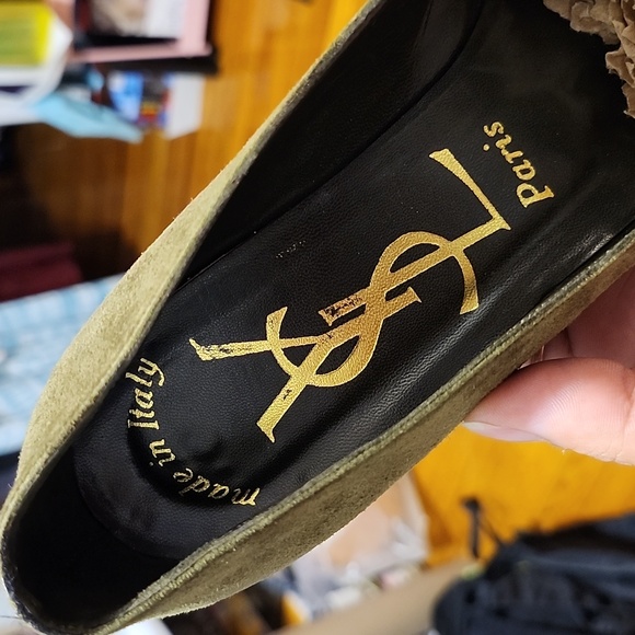 YSL suede heel olive green - Picture 4 of 7